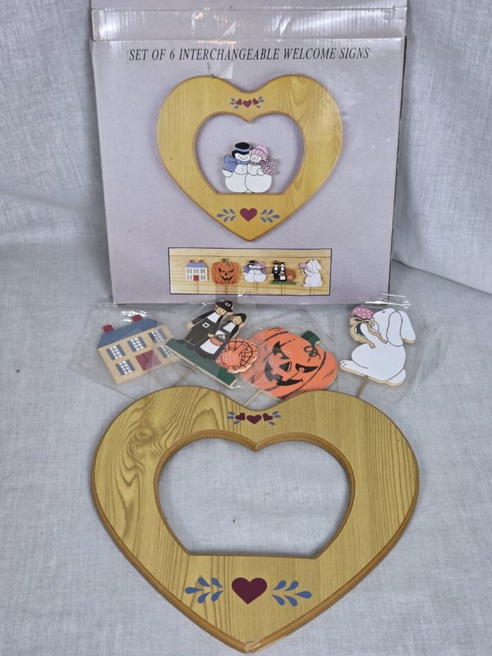 Cottagecore Heart Country Wall Hanging Interchangeable Holidays Shabby Chic farm